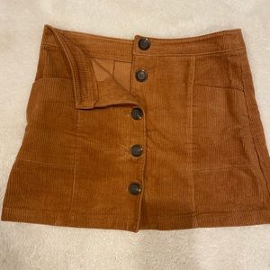 Corduroy mini skirt